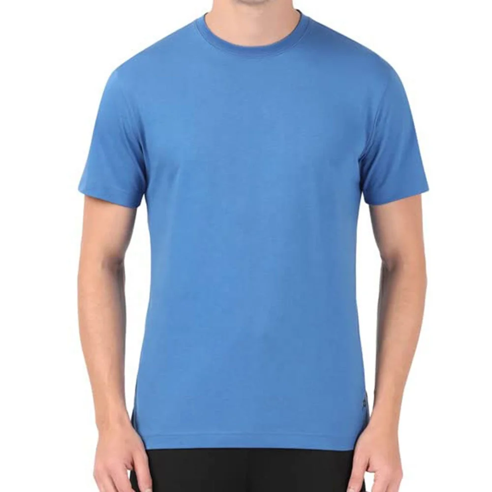 Wholesale 95%Cotton 5%Spandex Short Sleeve Good Quality Slim Fit Black Blank T Shirt Mens With Custom Logo