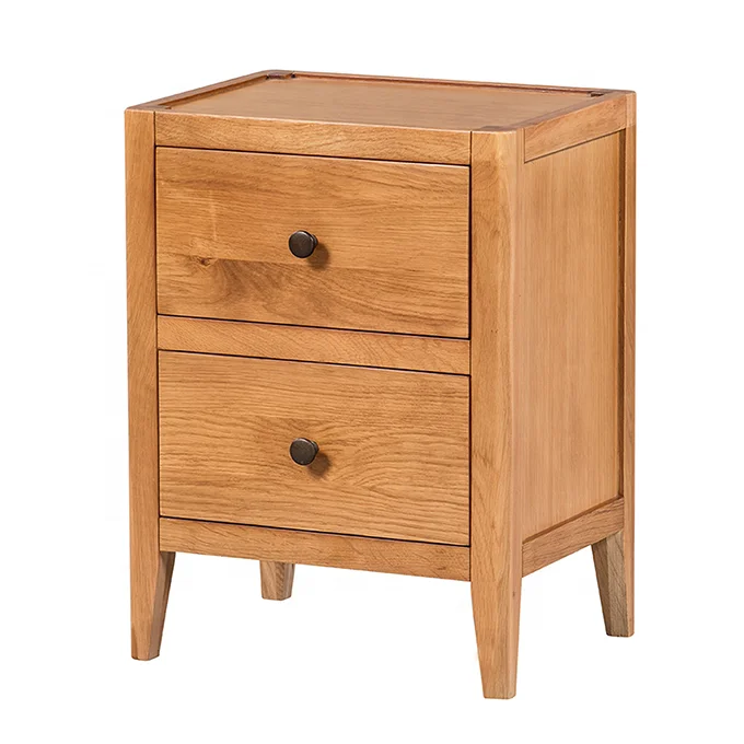 Ночная тумбочка из дуба прикроватный столик с двумя ящиками заводская цена сделано в Вьетнаме мебель для спальни домашняя набор