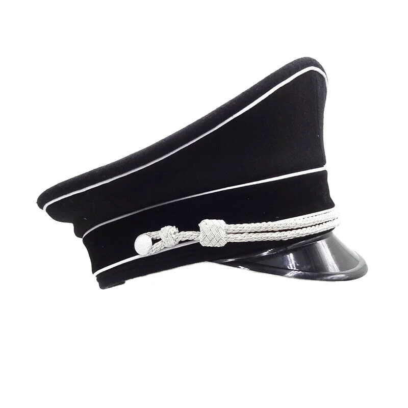 Уличная Высококачественная шляпа с логотипом по индивидуальному заказу WW2 немецкая Элитная 100% шерстяная тканевая козырьком