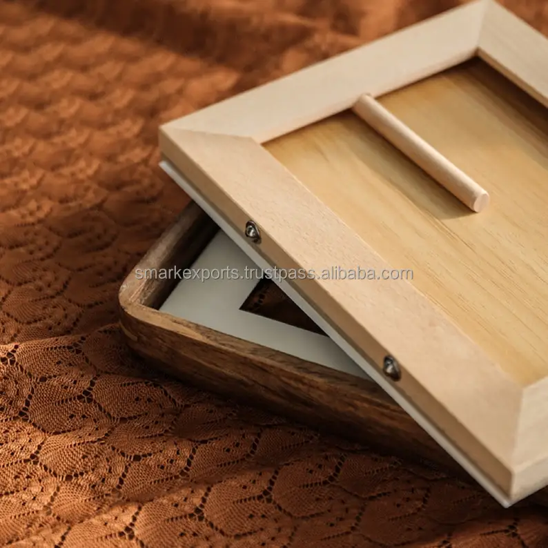 Solid Wood Photo Frame Rustic Walnut Picture Frame Size From 6' to 16' A4 A3 Hardwood Frame Anniversary Birthday Gift