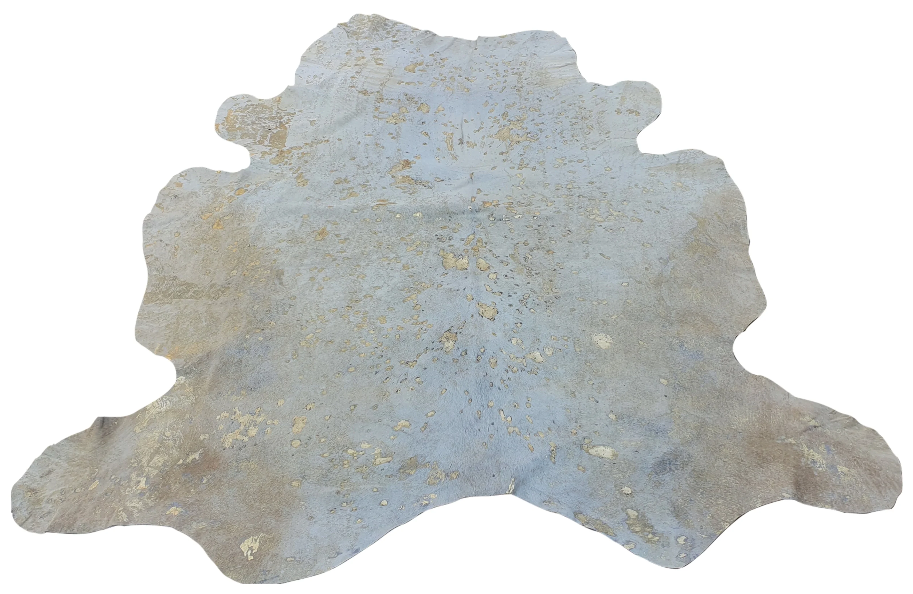 High Quality Trendy Natural Cream/Silver Color Genuine Leather Hair-on Cowhide Cow Skin Rug For Modern Indoor/Outdoor Decoration