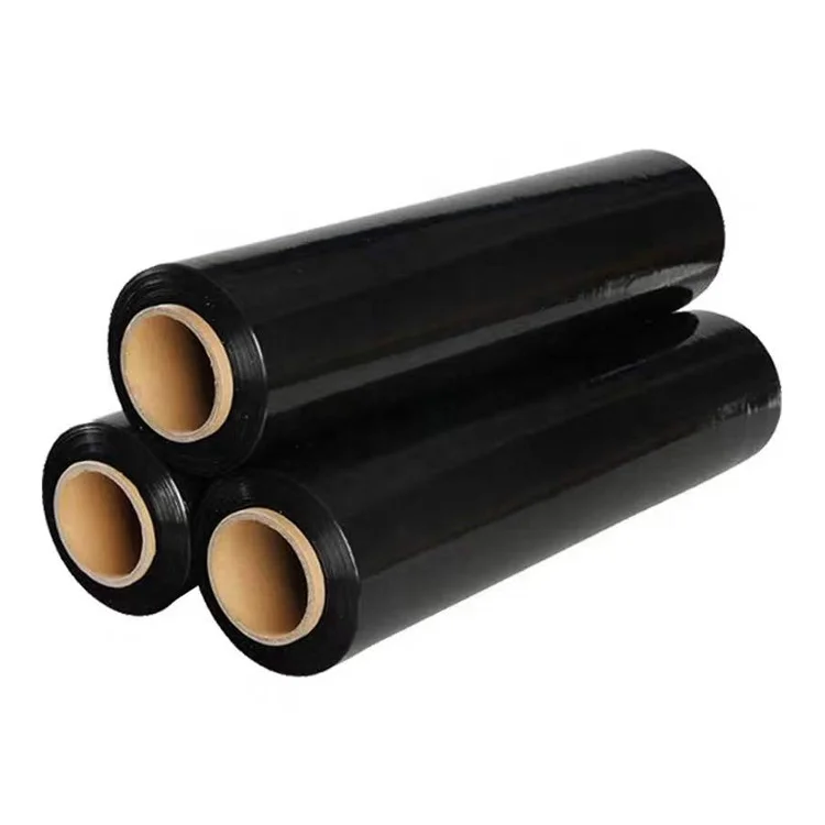 Глянцевая черная Pe стрейч защитная пленка Lldpe упаковка Jumbo Roll стрейч пленка