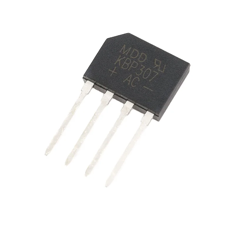 Hot sale electronic components bridge rectifier KBP KBP307 3A 1.1V  GLASS PASSIVATED INLINE BRIDGE RECTIFIER through hole