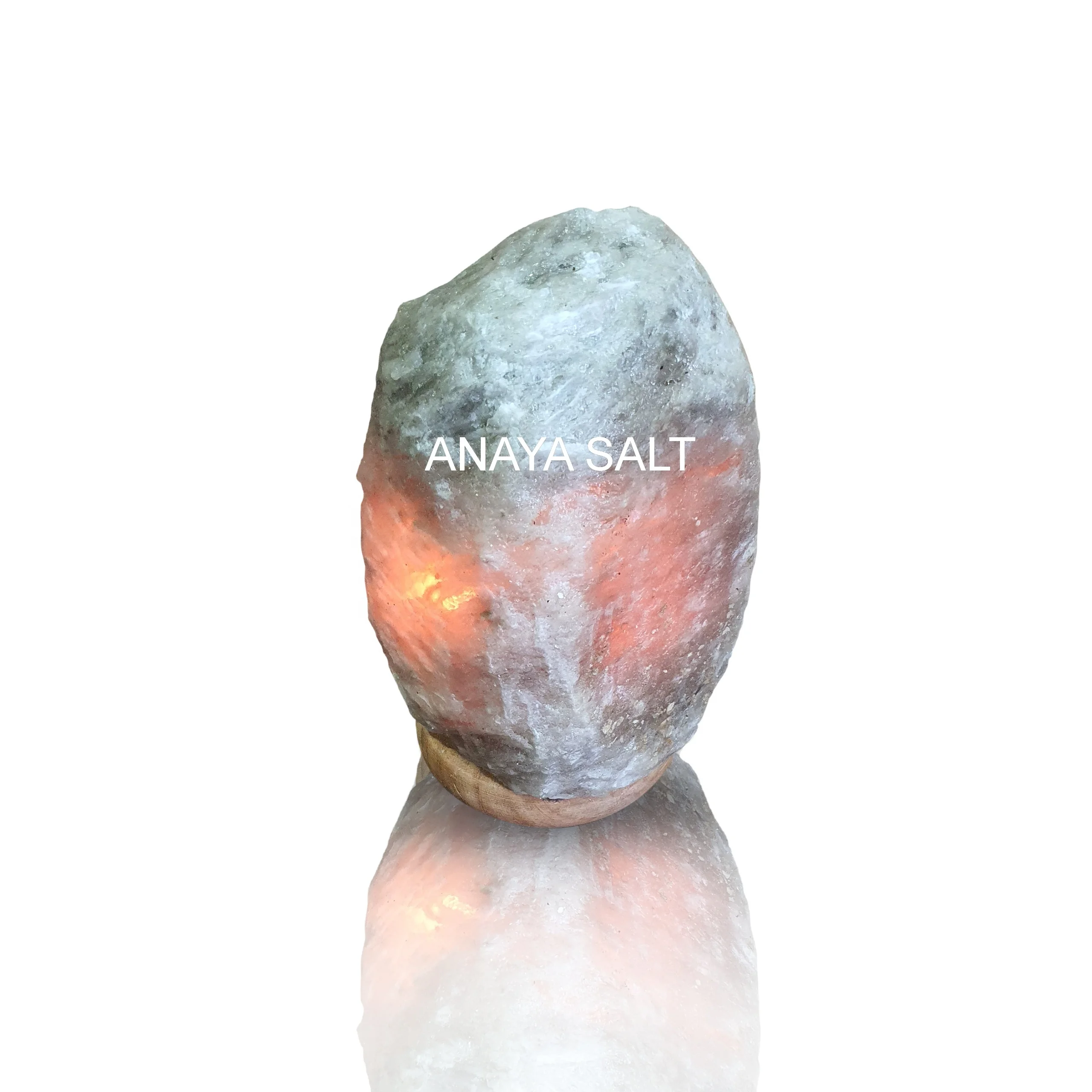 Rock Salt Natural Himalayan Gray Table Lamp 14-18KG