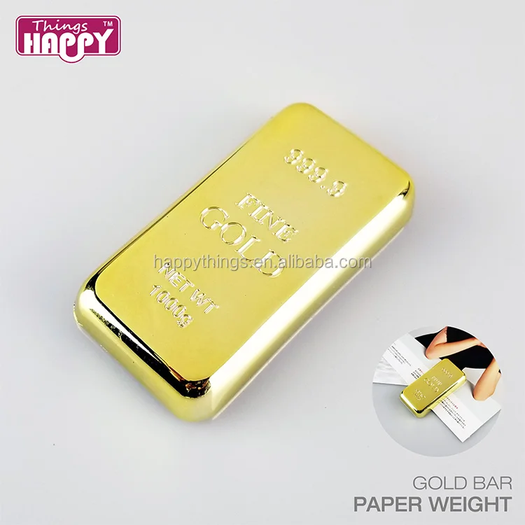 Cheap Souvenir Plastic Fake Gold Biscuts Pure Gold Bar Suisse Gold Bars Paper Weight