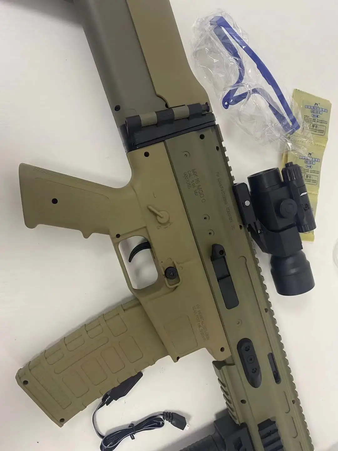 Электрический гель бластер пистолет JinMing SCAR-L V2 игрушечный с водными пулями для наружной съемки игры