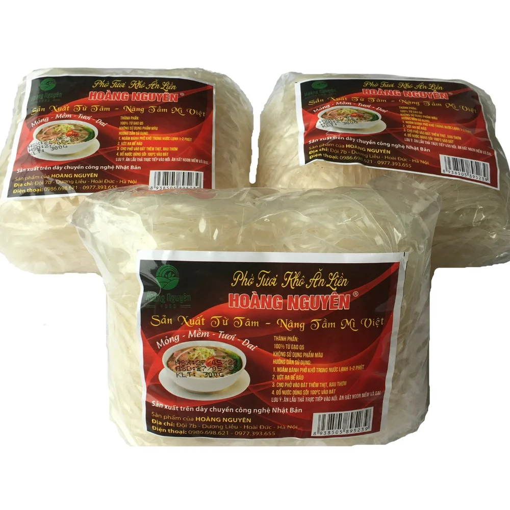 Dried Flat Noodles Instant Noodles Instant Pho Vietnam Pho Noodles Hot Deal Packed Pp Pe Food OCOP Bag Vietnam Market