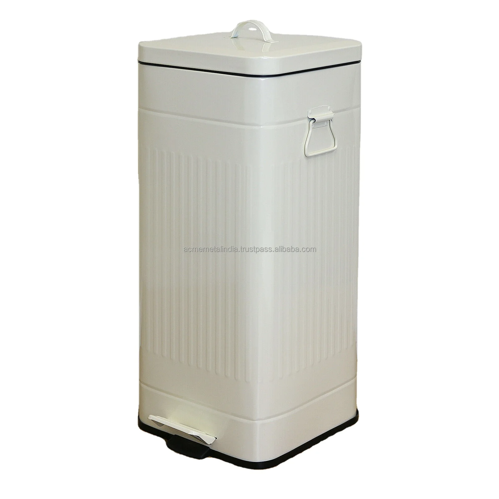 Мусорная корзина белого цвета мусорная с крышкой для ванной кухни ресторана бара из оцинкованного железа лучшая покупка