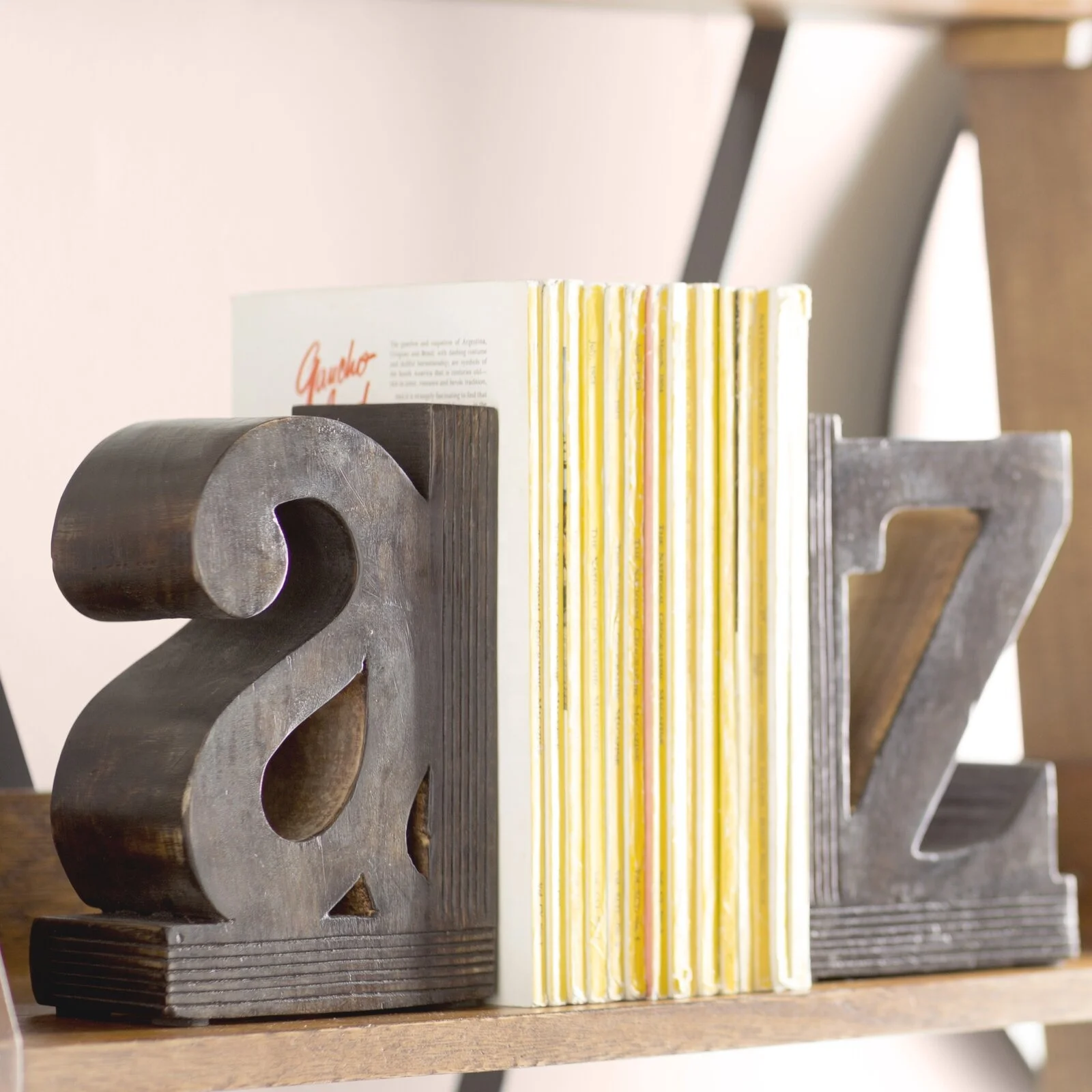 A to Z Bookend Decorative Bookend Book Stand Holder Organizer Handmade Products