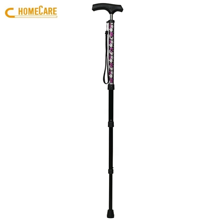OEM ultralight straight shank telescopic walking cane stick