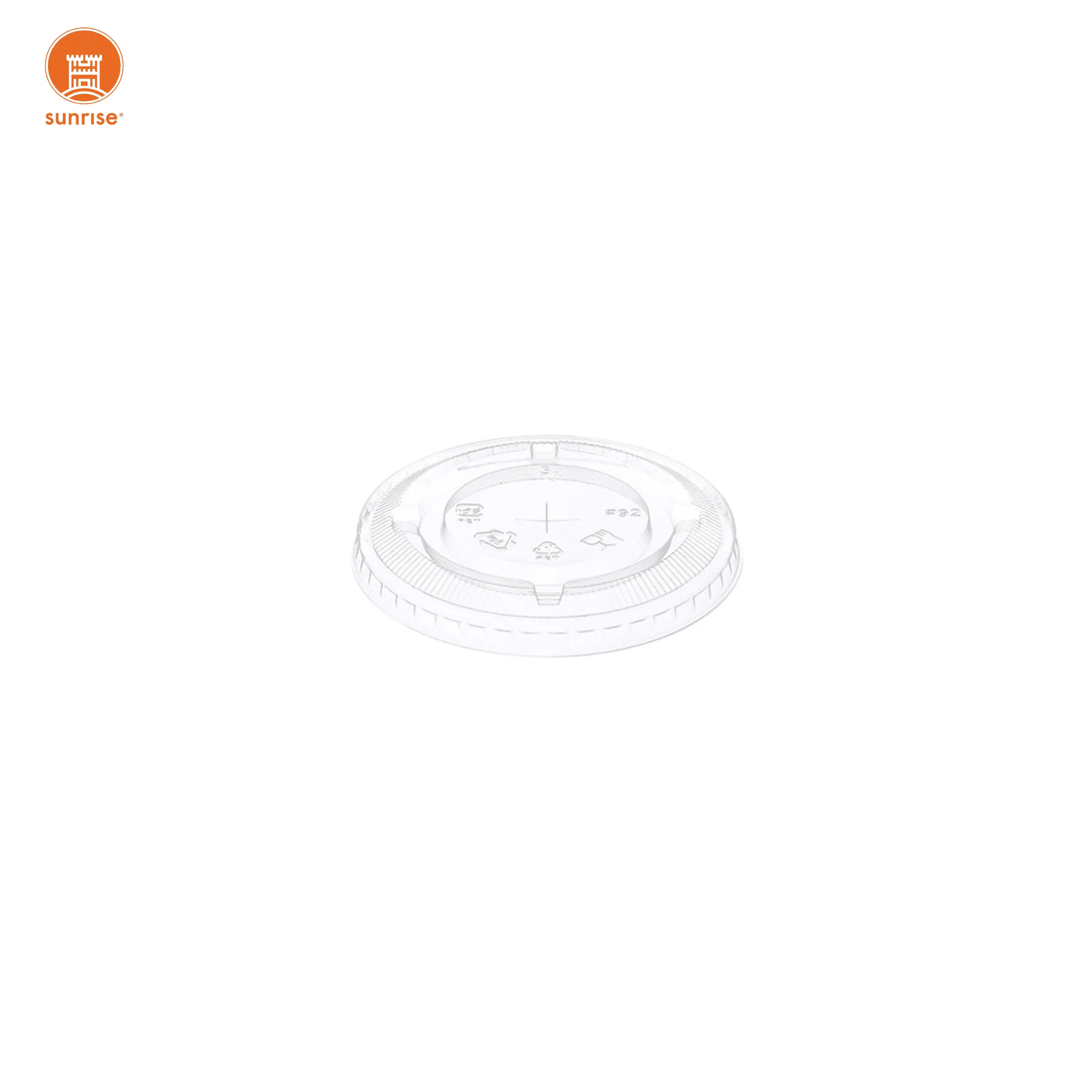 98mm Good Quality PET Cups Cross Cut Flat Lids