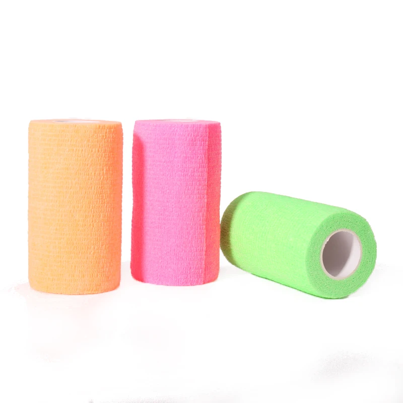 Elastic Non Woven Cohesive Bandage for Sports, First Aid Medical, Wrist, Ankle Sprains, Swelling and Vet Wrap Adhesive Bandage