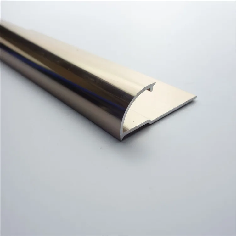 cheap price beautiful 12mm aluminium profile quarter round ceramic tile trim metal trimming strip