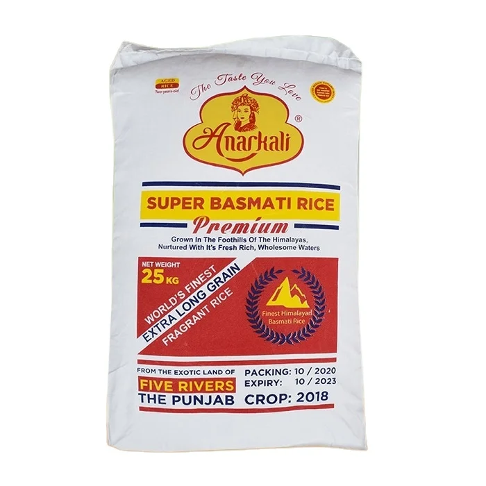 Органический 25 кг Большой размер упаковки супер керамический рис басмати