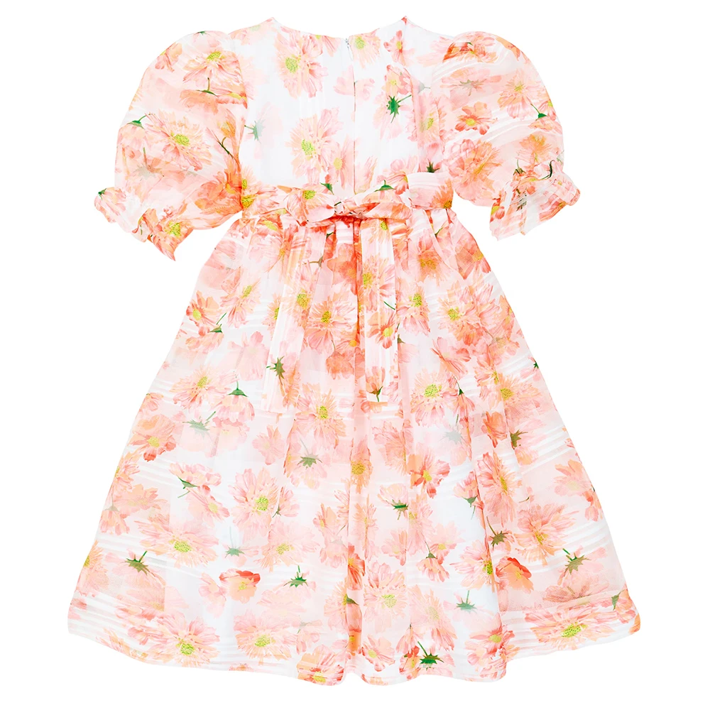 Wholesale OEM summer infant baby girls smocking dresses hot sale vintage casual ruffles hand smocked toddler girls dresses