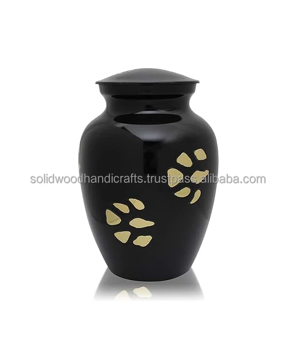 Handmade Brass Pet Cremation Urns Memorial Cat Dog Pet Urns For Ashes customized wholesale pet urns
