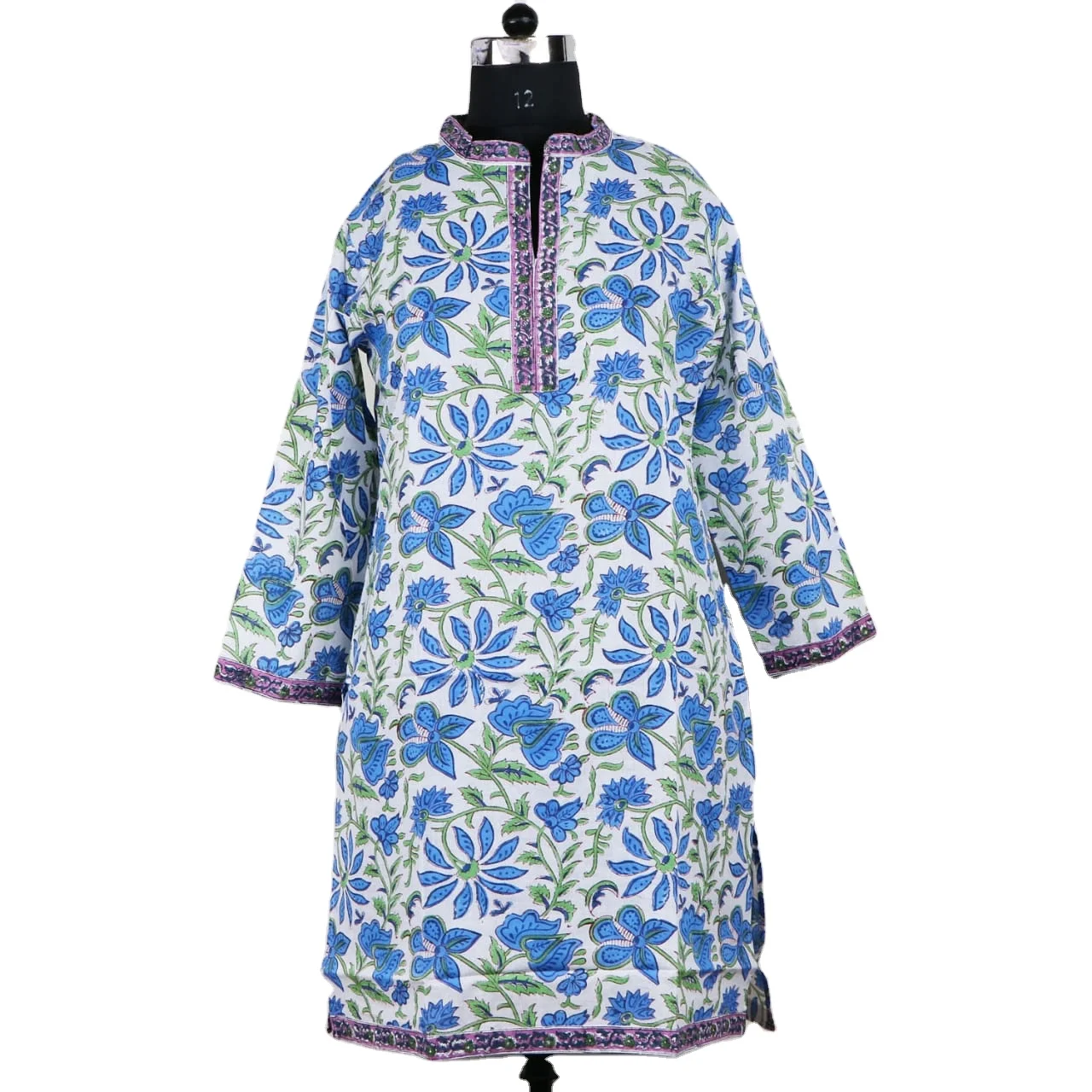 Women Hand Block Printed Tunic Badi Buti Printed Casual Office Wear Beautiful Girls and Women Kurtis