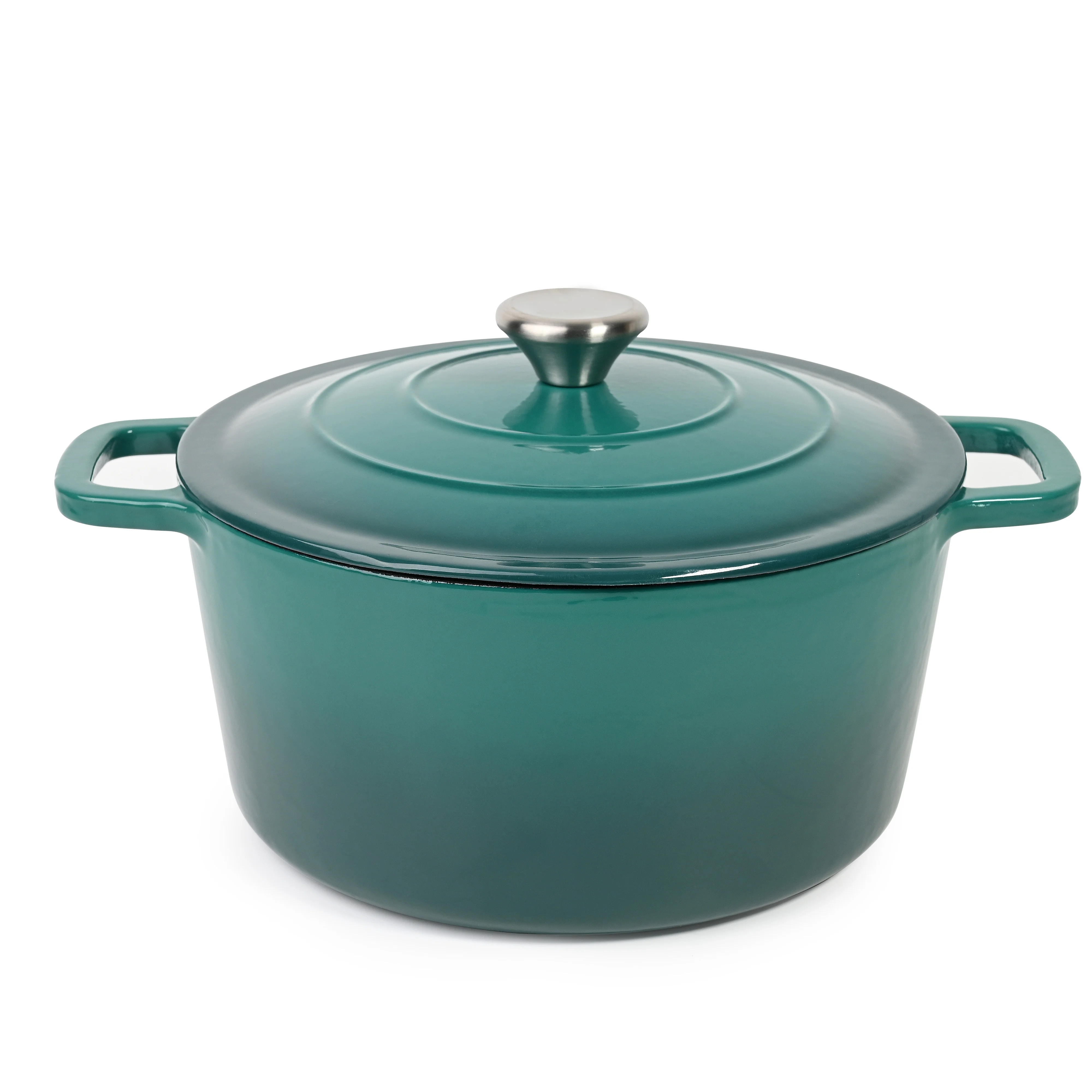 Raylon RTS Non-Toxic 5L 25cm Green Vintage Cast Iron Pots Enameled Cast Iron Covered Round Dutch Oven