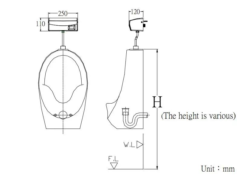 Wall mounted IR Sensing Toilet Flush Sensor Touchless Toilet Flush Aid Toilet Motion Sensor Automatic Flush