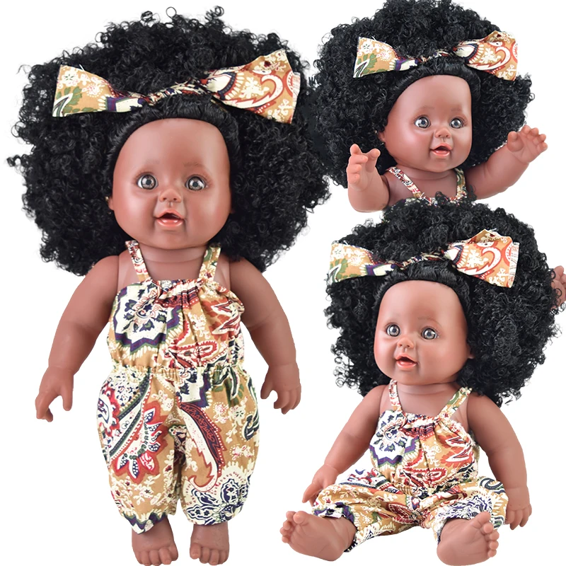 Tusalmo Hot Baby Toys Girl Doll 12 inch Christmas Gift Black Doll for Kids