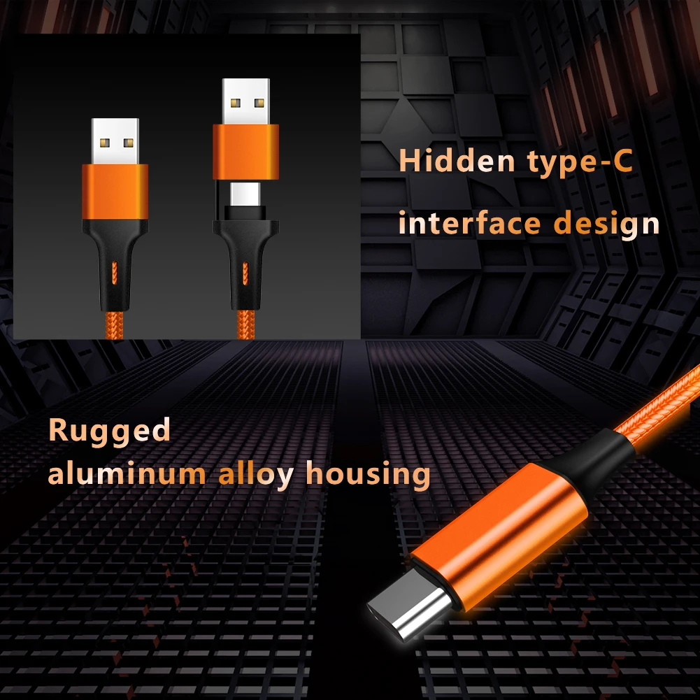 Corporate Gift Logo Keychain LED Light Up 5 in 1 Multi Charging Charger Cable Cord Keyring 3 in 1 LED All-In-One Charging Cable