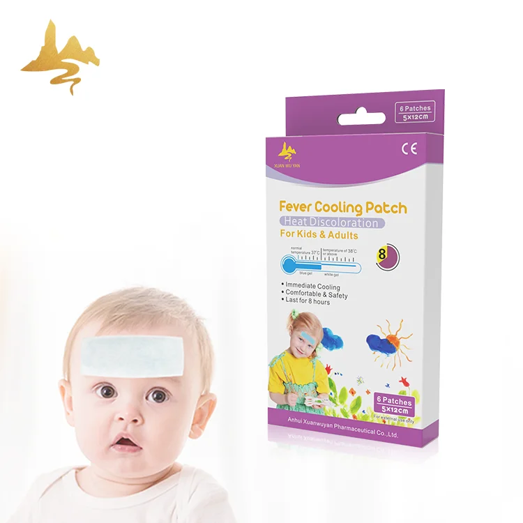 Chinese Suppliers Cold Packs Menthol Cool Pads Heat Discoloration Hydrogel Baby And Adult Forehead Fever Cooling Patch