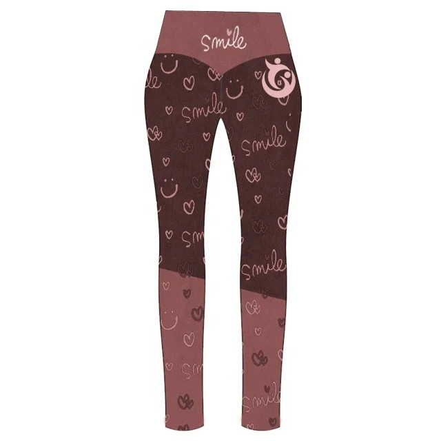 custom sublimation print leggings mama & daughter matching pair leggings yoga pants buttock trouser high waist gym leggings