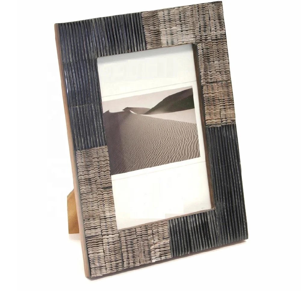 High Quality Metal Picture Photo Frame with Steel and Brass Weaving Table Top Desk Photo Frame Decorative Picture Photo Frame