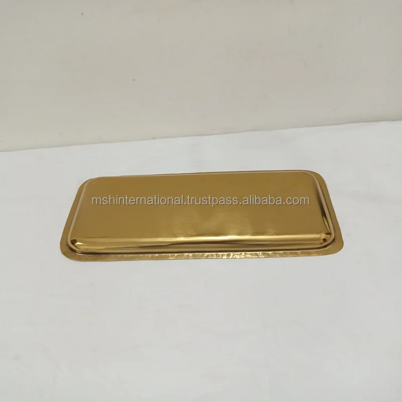  Нержавеющая сталь золотые длинные фуд сервировочный поднос для дома и кухни Restaurent usege еды