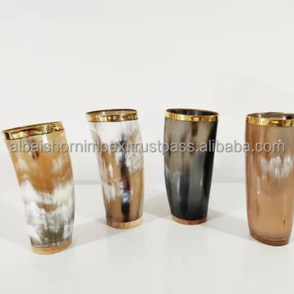 handcrafted Horn Glass Mug Ox Viking Drinking Ale Mead Cup Personalized Custom Logo on Bull Horn Handmade Christmas Gift cheap