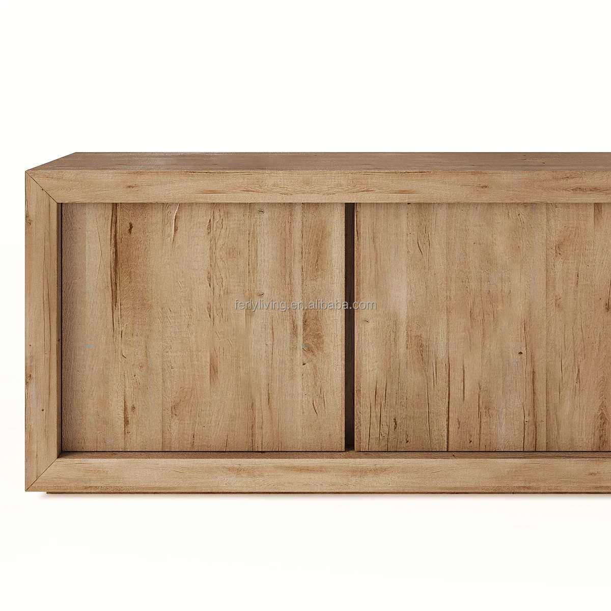 FERLY Modern Living Room Furnitureset Sofa Living Room Furniture All Natural Oak 4-Door Media Console