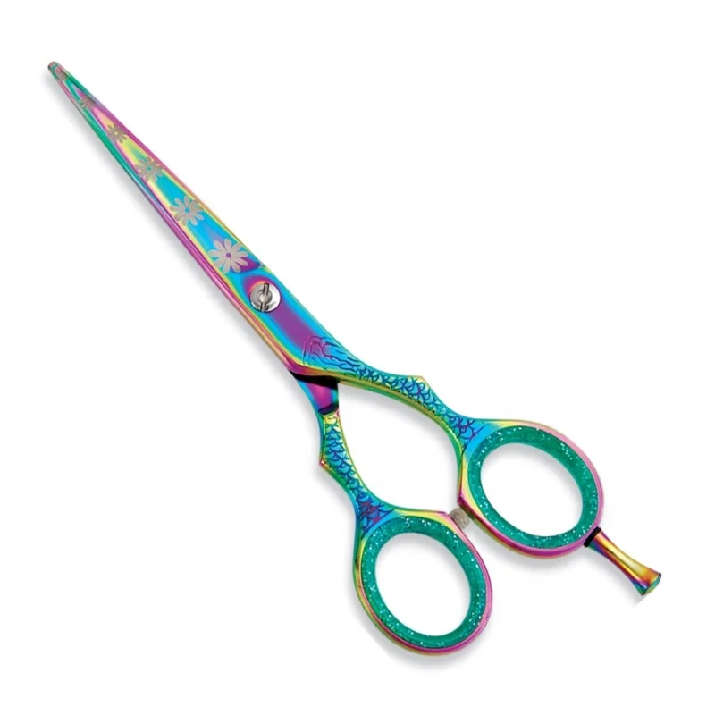 Titanium Color Scissors For Hair Salon in Stainless Custom Size And Design Hair Scissors multiple color Hair Cutting Scissors