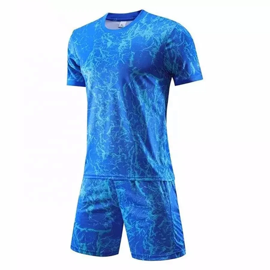 100% polyester Mesh breathable club soccer uniform wholesale men football team kit sets Sublimation designs soccer jersey