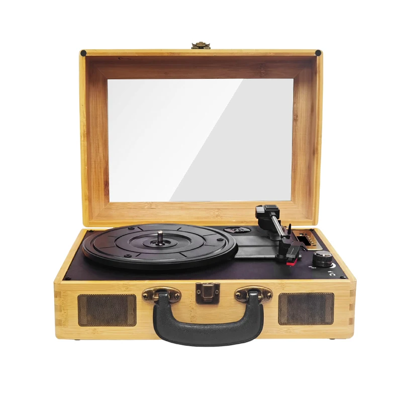 Проигрыватель с 3-скоростными записями, сменный рубиновый стилус, Виниловый проигрыватель с Bluetooth