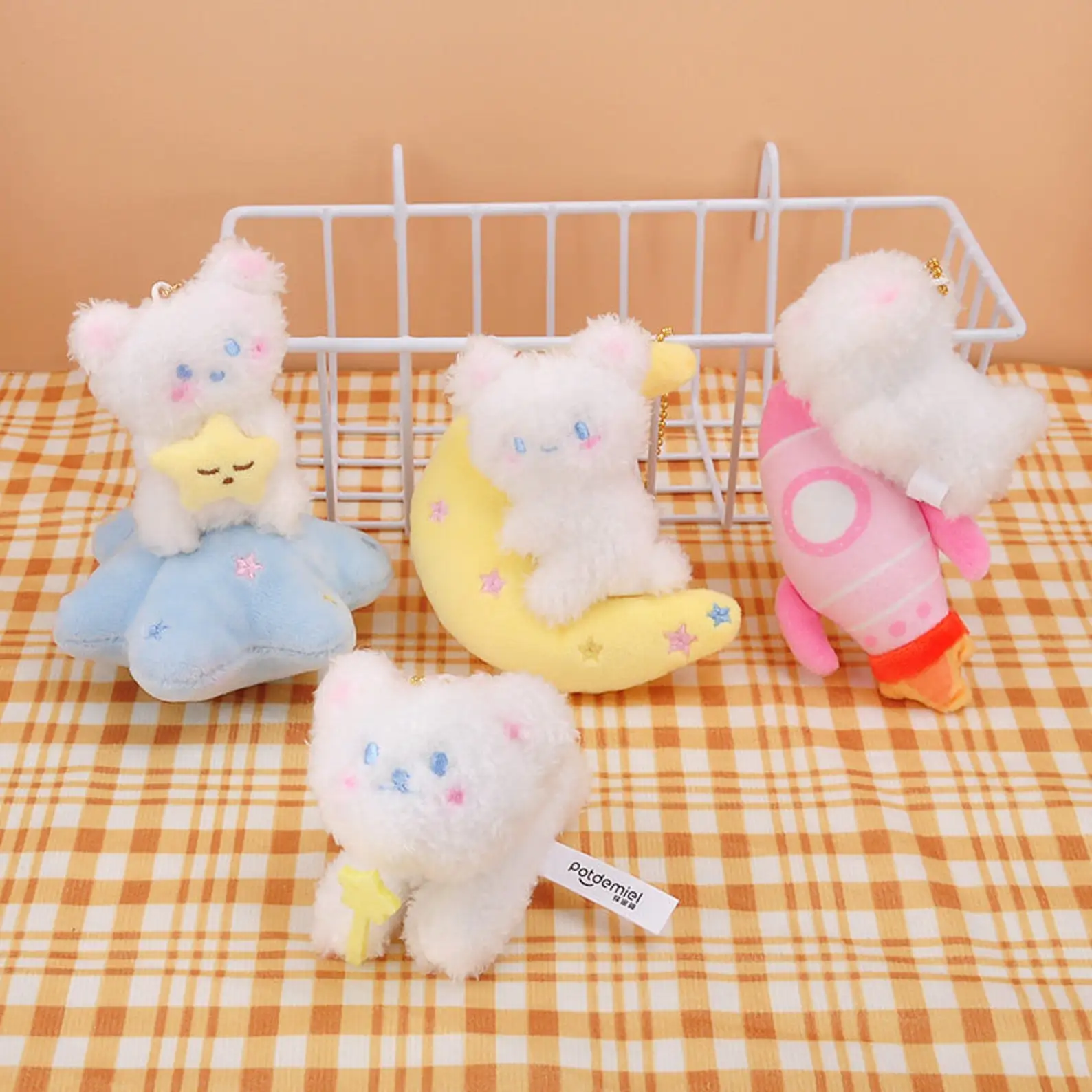 Good Quality And Price Of Goomy Plush Keychain Kawaii White Bear Keychain Cute Mini Bear Plush Keychain Hot Sale On Line