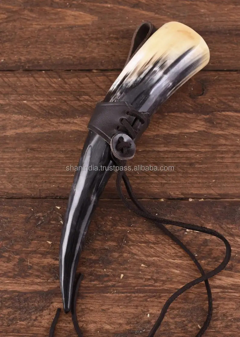 High quality hand finished natural Viking Drinking Horn and mugs