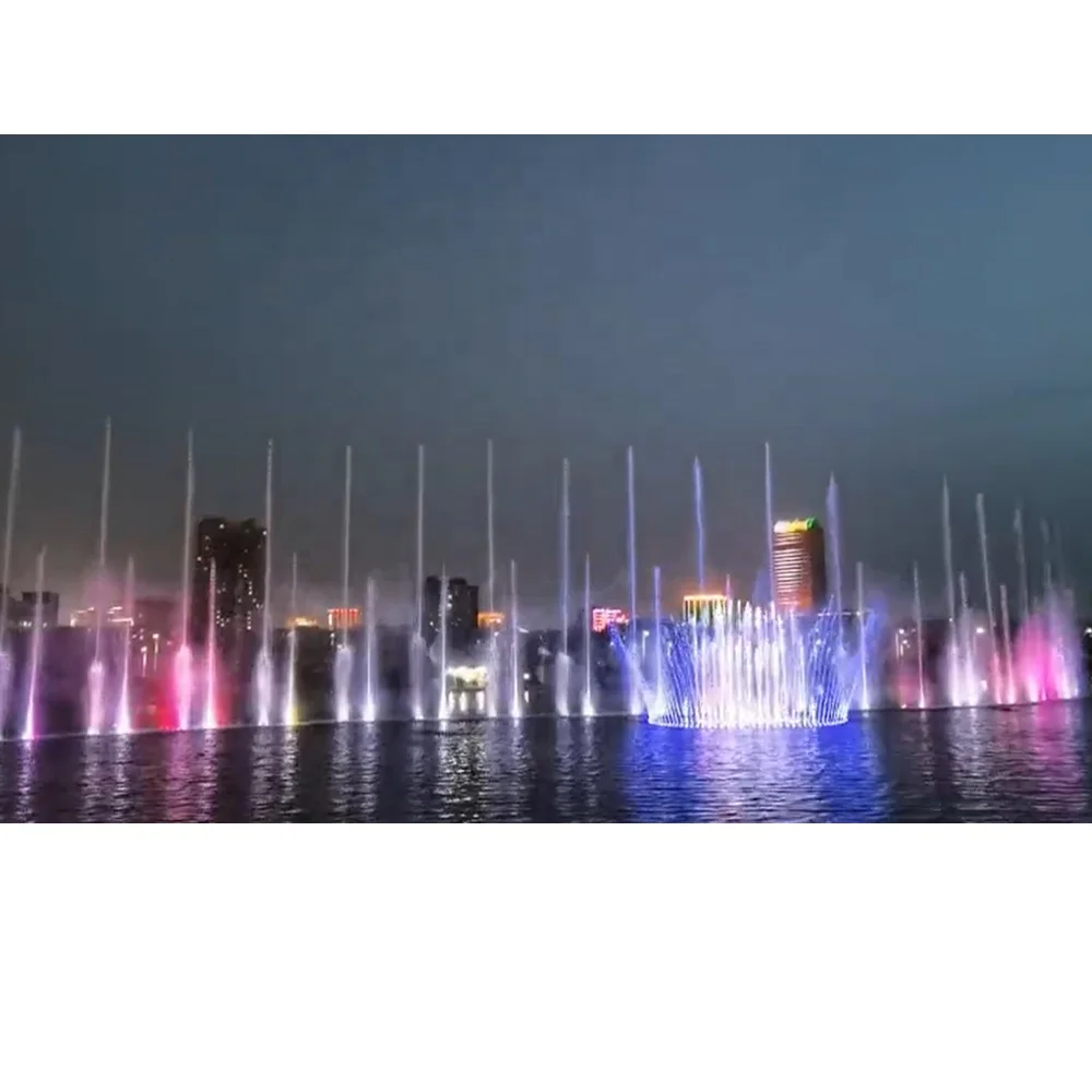 Large Outdoor Metal Garden Pond Water Fountain Equipment with Laser Show for Landscaping Projects