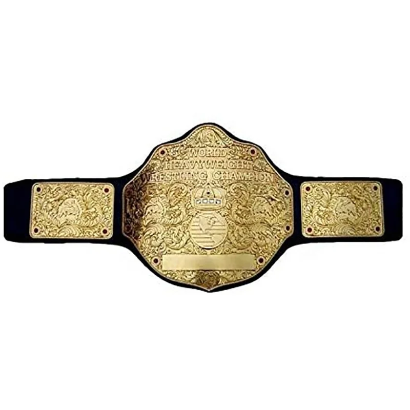 New Arrival 2021 OEM New Customised Gold Color Wrestling Competition Belt Custom Made Logo 2mm Gold Decent And High Quality