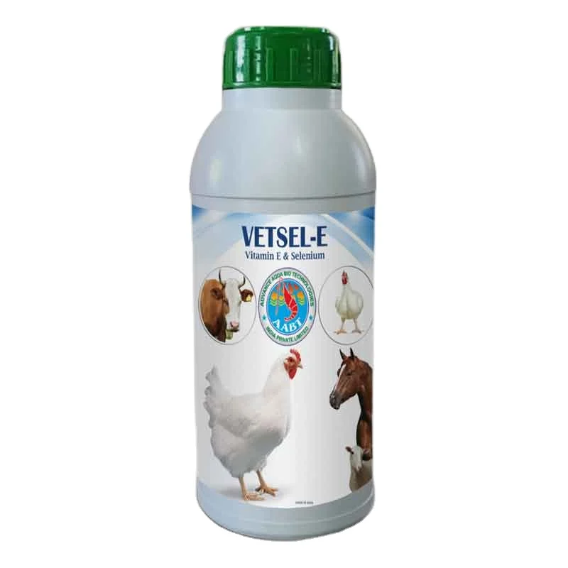VETSEL-E controls Vitamin E deficiency dropsy and muscle disease in lambs promoting fertility in livestock.