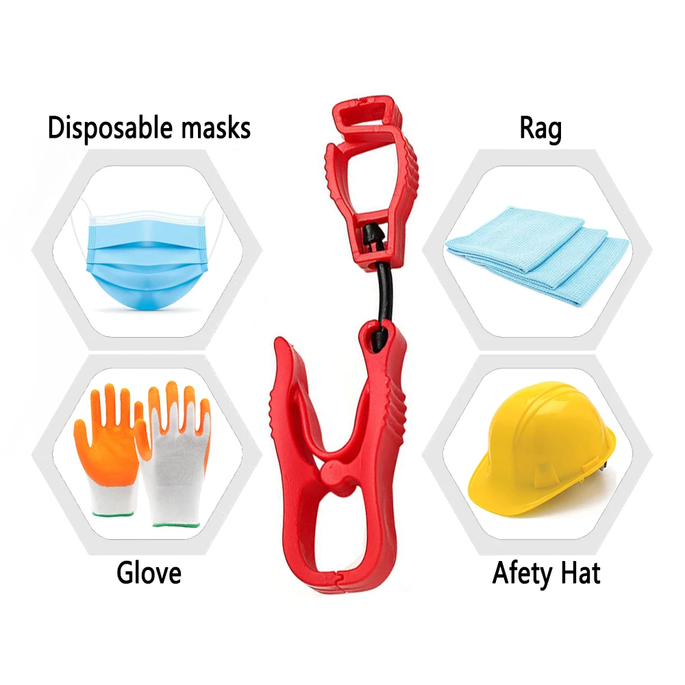 GLOVEMAN Customizable High strength POM Plastic Fixing Buckle Anti-lost safety Glove keeper Grabber working Glove Clip Holder