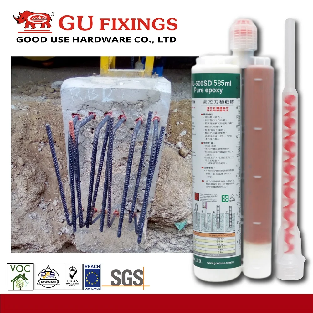 User friendly injection epoxy anchoring adhesive for fixing door frames