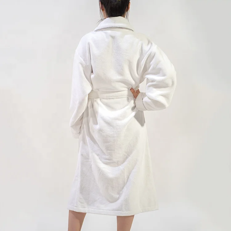Hotel Wholesale 100 Cotton White Satin High Quality Bathrobs