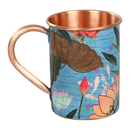 Мозаичная кружка из московского мула Высококачественная Большая Медная аюрведическая популярная бокала для вина с сублимацией