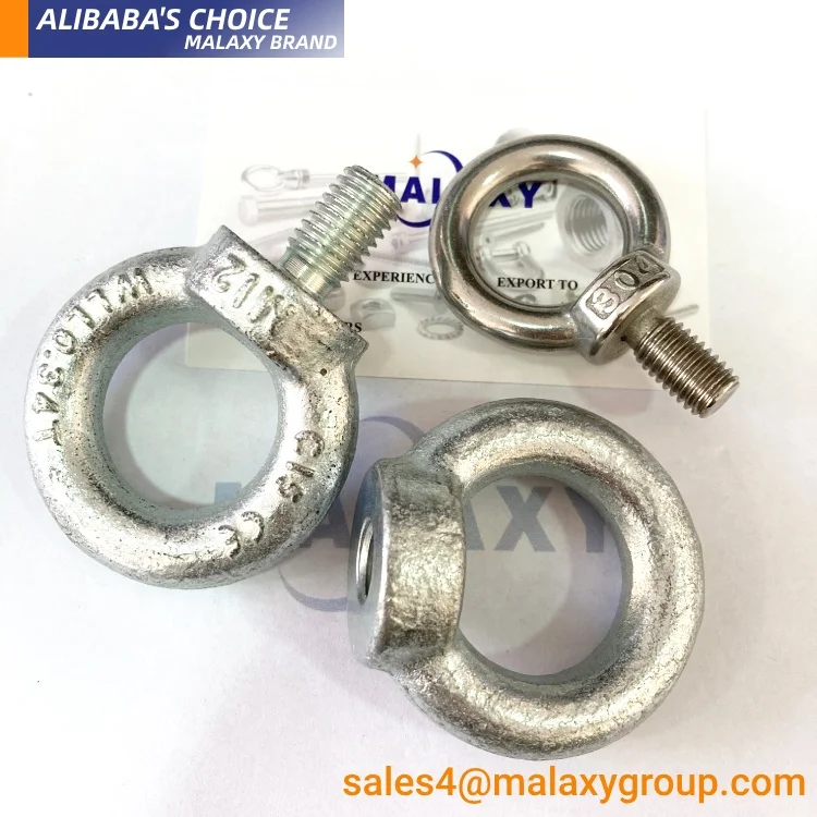 Malaxy M5 M6 M8 M10 M12 M16 M20 M24 Din 444 Eyebolts Stainless Steel 304 Flat Fish Eye