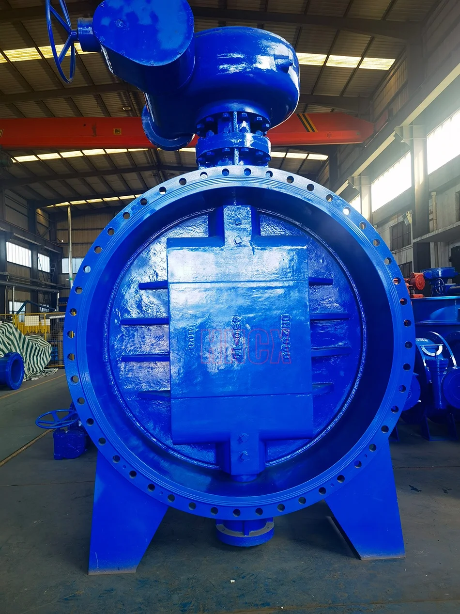 D342X-16Q double eccentric flange butterfly valve ductile iron soft sealing water supply pipe network large-size butterfly valve