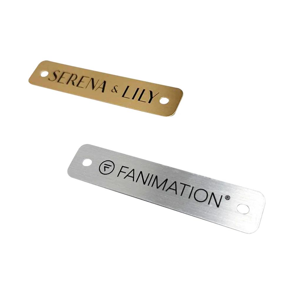 Durable Metal Nameplate Copper Serena & Lily for Metal Label with Two Holes