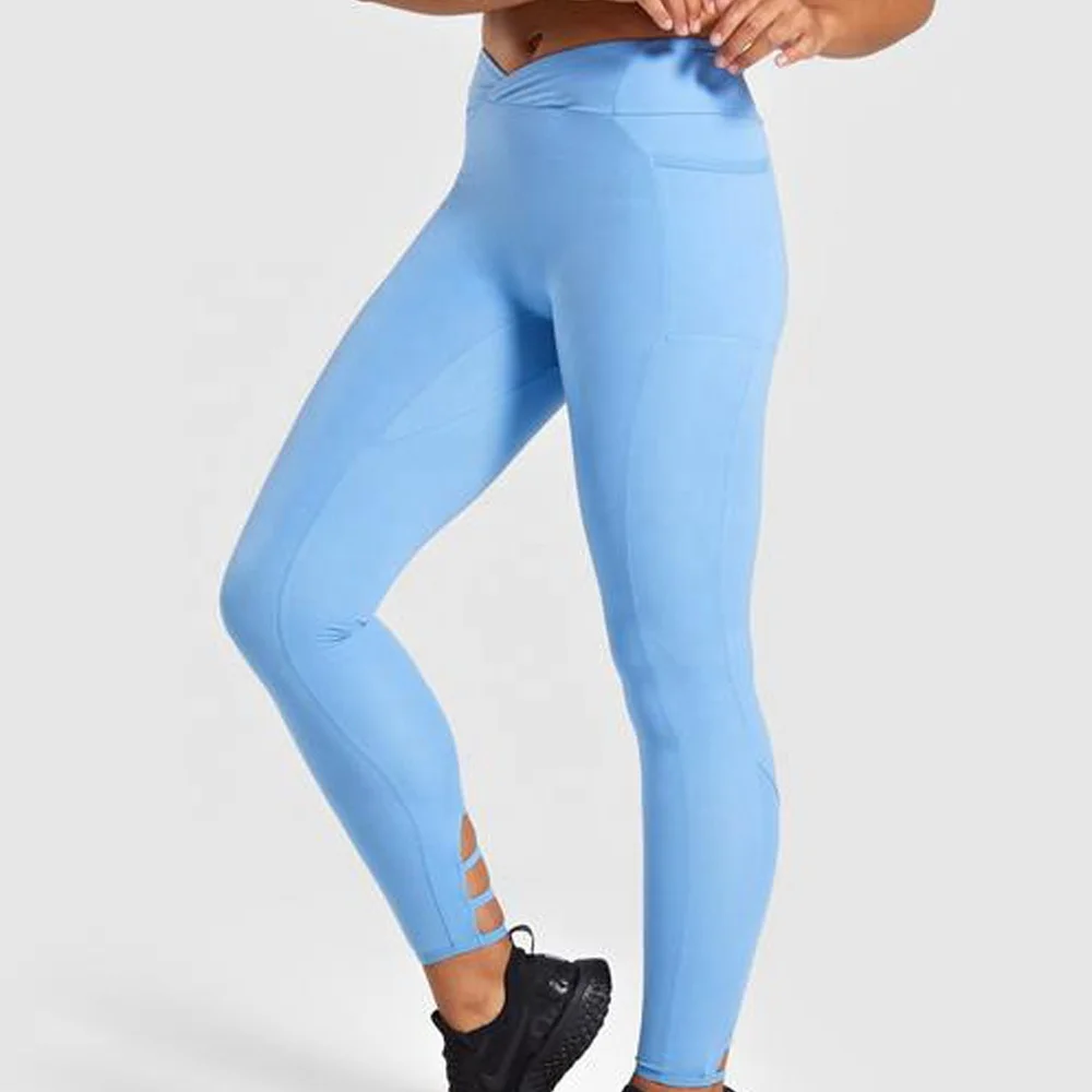 Wholesale Custom Logo Girls High Waisted Orange Seamless Activewear Tights Breathable Yoga Workout Leggings for Casual Women