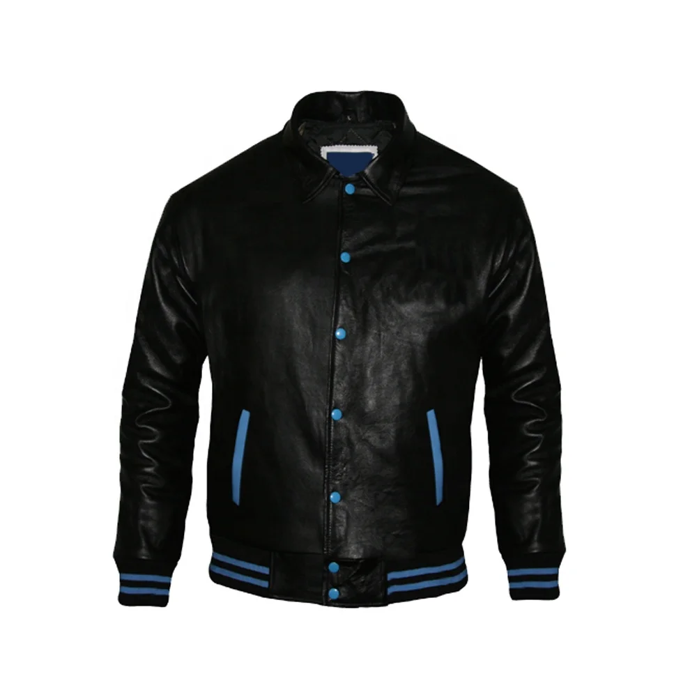 Куртка varsity на заказ/белая кожаная куртка с рукавами черная Шерстяная Letterman