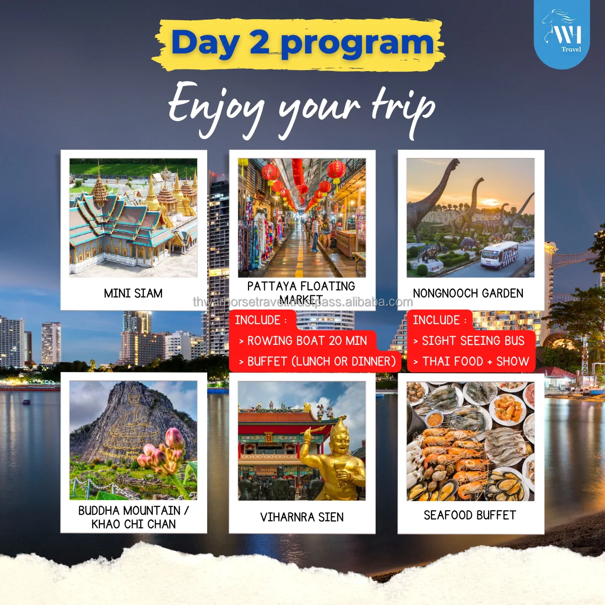 4 Days 3 nights 12 Attraction Package Tour in Pattaya Travel packages Pattaya Travel Adventure