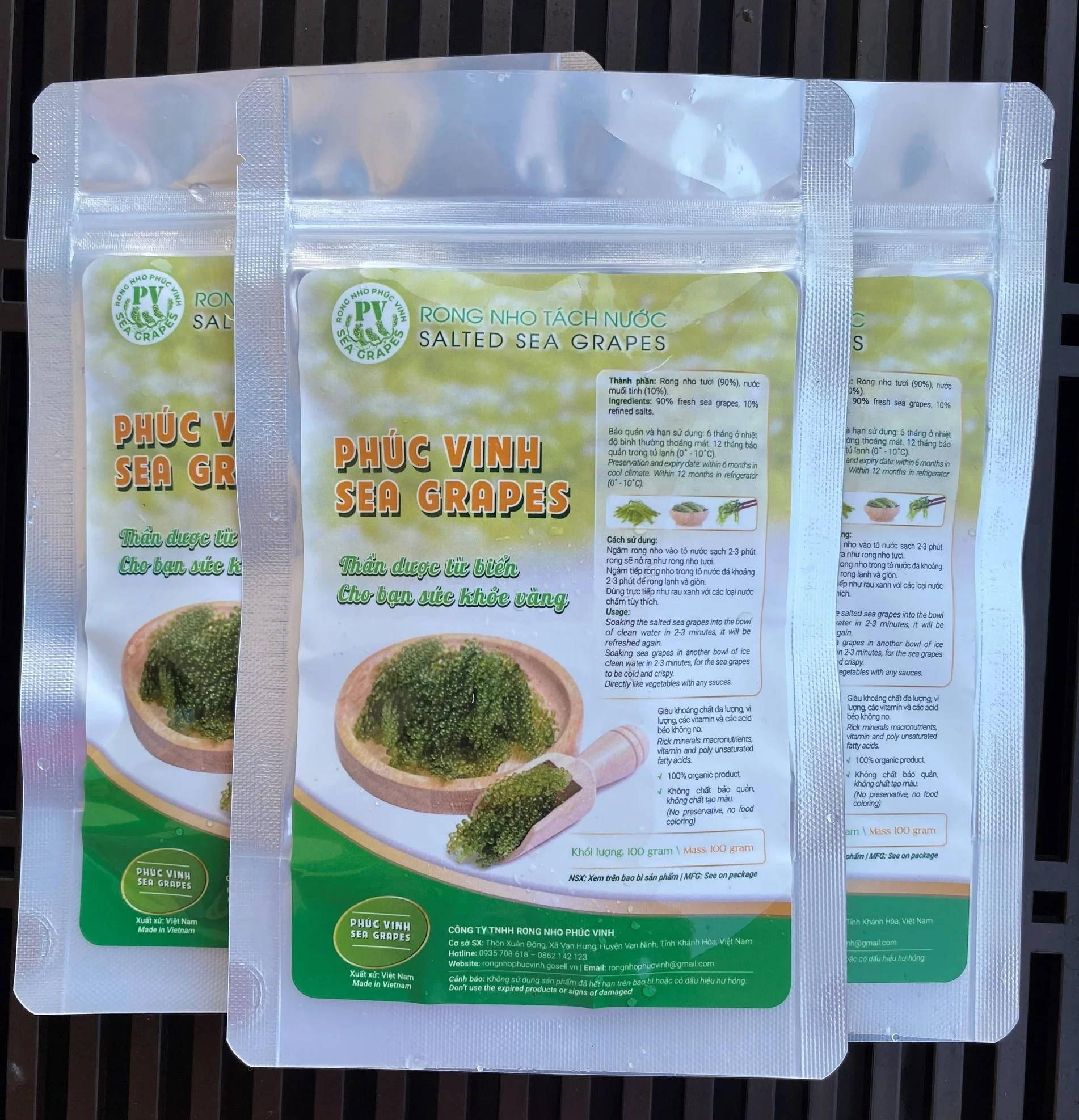 Вьетнамские снэки добавки натуральные для всех подростков и возрастов сезон морских водорослей соленый морской виноград упакованные в пакет на молнии из Вьетнама